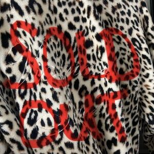 Leopard Print Faux Fur Robe